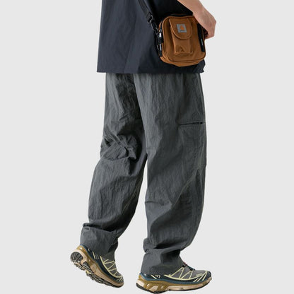 Water-Repellent Belted Yamamoto Pants