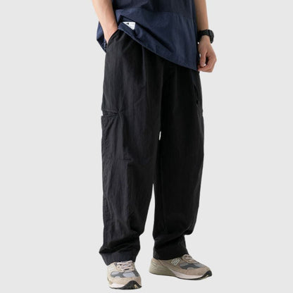 Water-Repellent Belted Yamamoto Pants