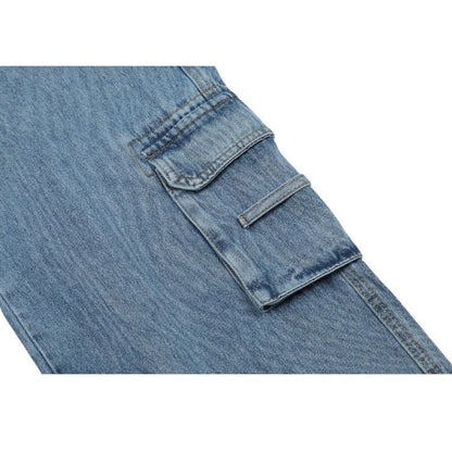 Vintage Straight Leg Patch Pocket Jeans,Pant