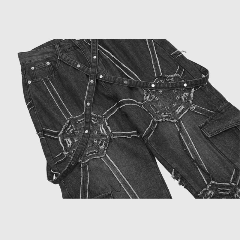 Heavy Weight Spiderweb Jeans,Pant