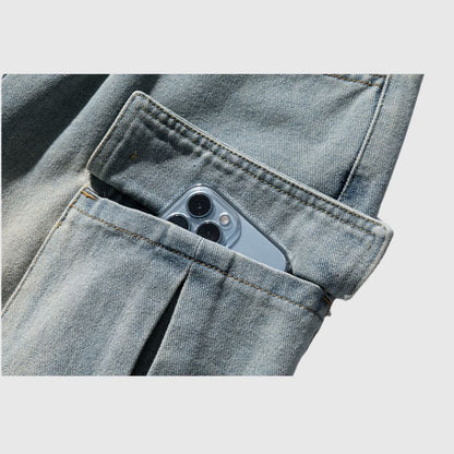 Multi-Pocket Cargo Jeans,Pant