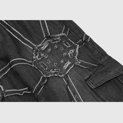 Heavy Weight Spiderweb Jeans,Pant