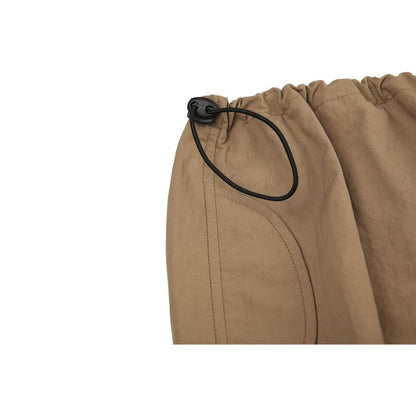 Pleated Loose-fit Parachute Pants