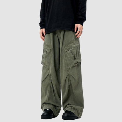 Vintage Solid Cargo Pants