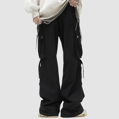 Pleated Multi Pocket Patch Cargo Pants