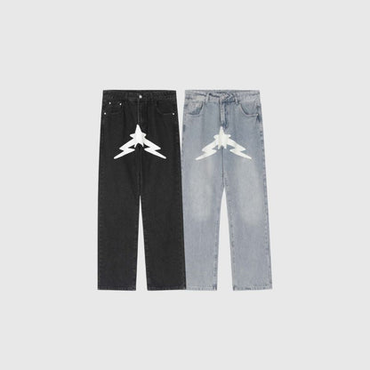 Star Pattern Printed Jeans,Pant