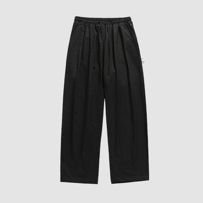 Outdoor Pleated Design Straight Leg Cargo Pants