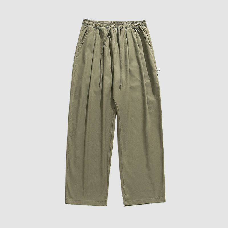 Outdoor Pleated Design Straight Leg Cargo Pants