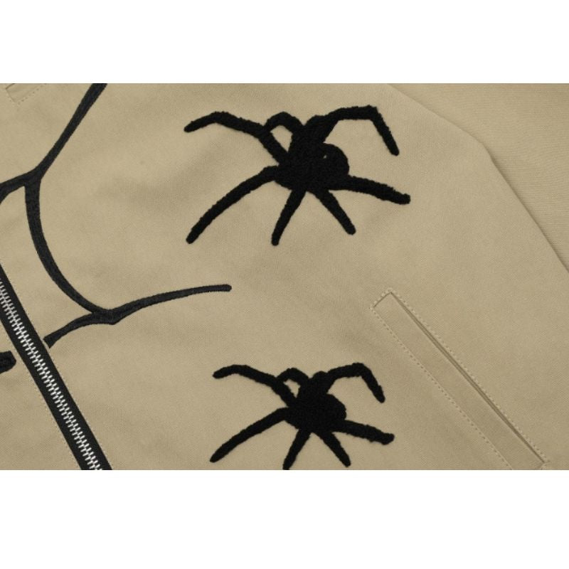 Streetwear Spider Embroidered Jacket