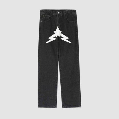 Star Pattern Printed Jeans,Pant