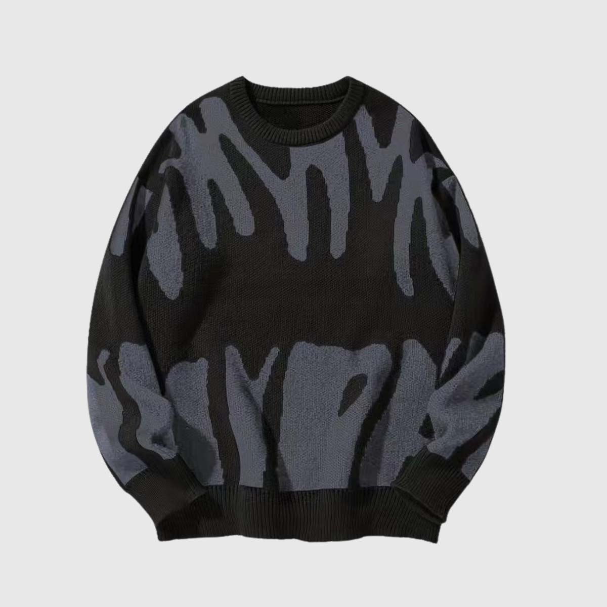 Irregular Color Contrast Design Pullover,Sweater