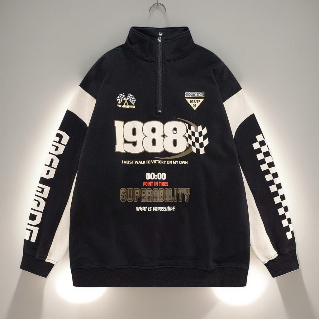 Racing Graphic Half-Zip Pullover