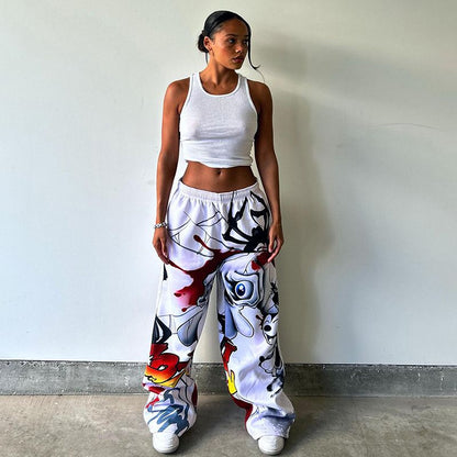 Graffiti 3D Digital Printed Casual Pants