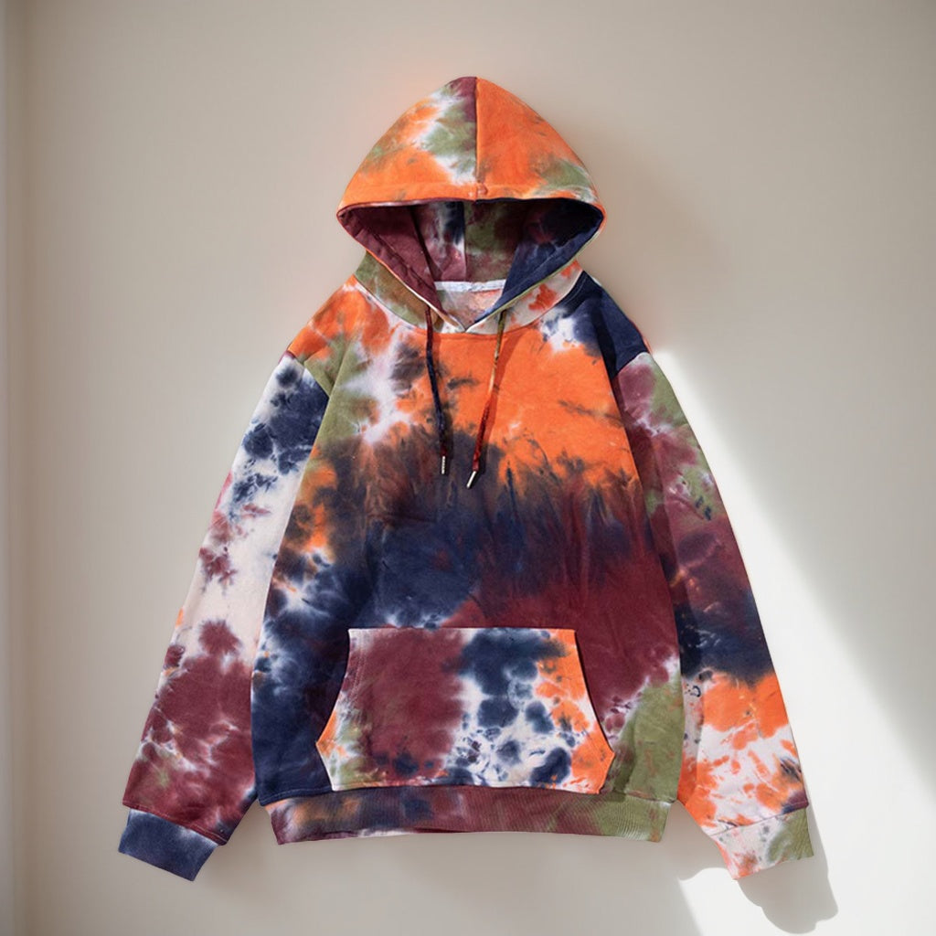 Vibrant Tie-Dye Pullover Hoodie