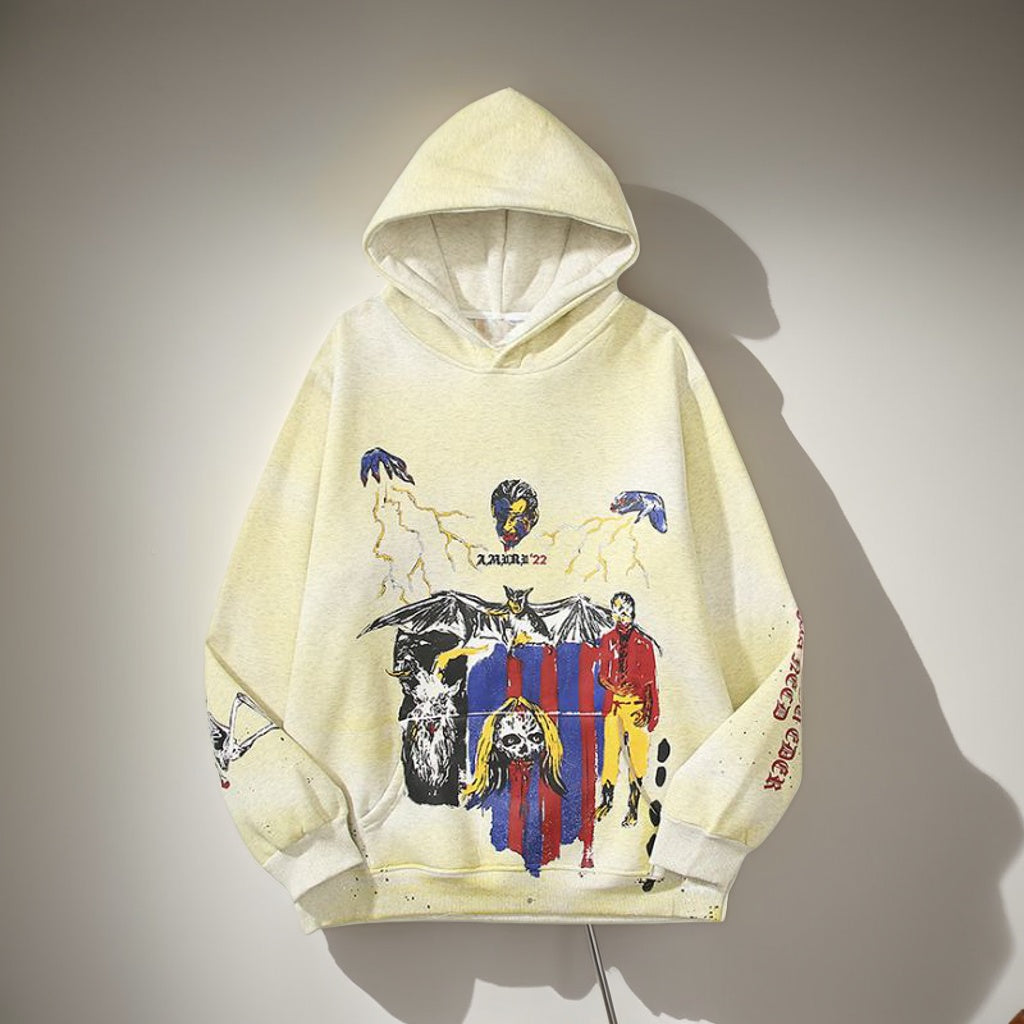 Hyakki Graffiti Print Hoodie