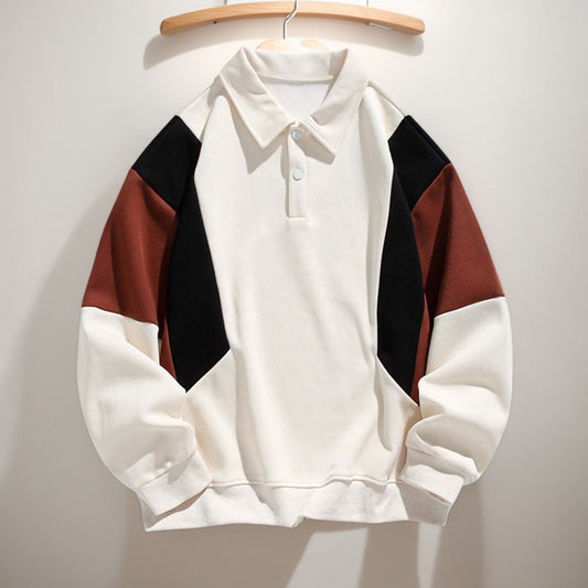 Color-Block Polo Sweatshirt