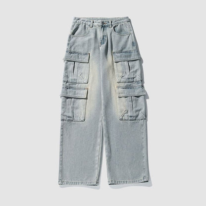 Multi-Pocket Cargo Jeans,Pant