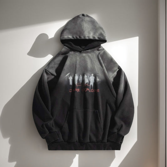 Silhouette letter print Hoodie