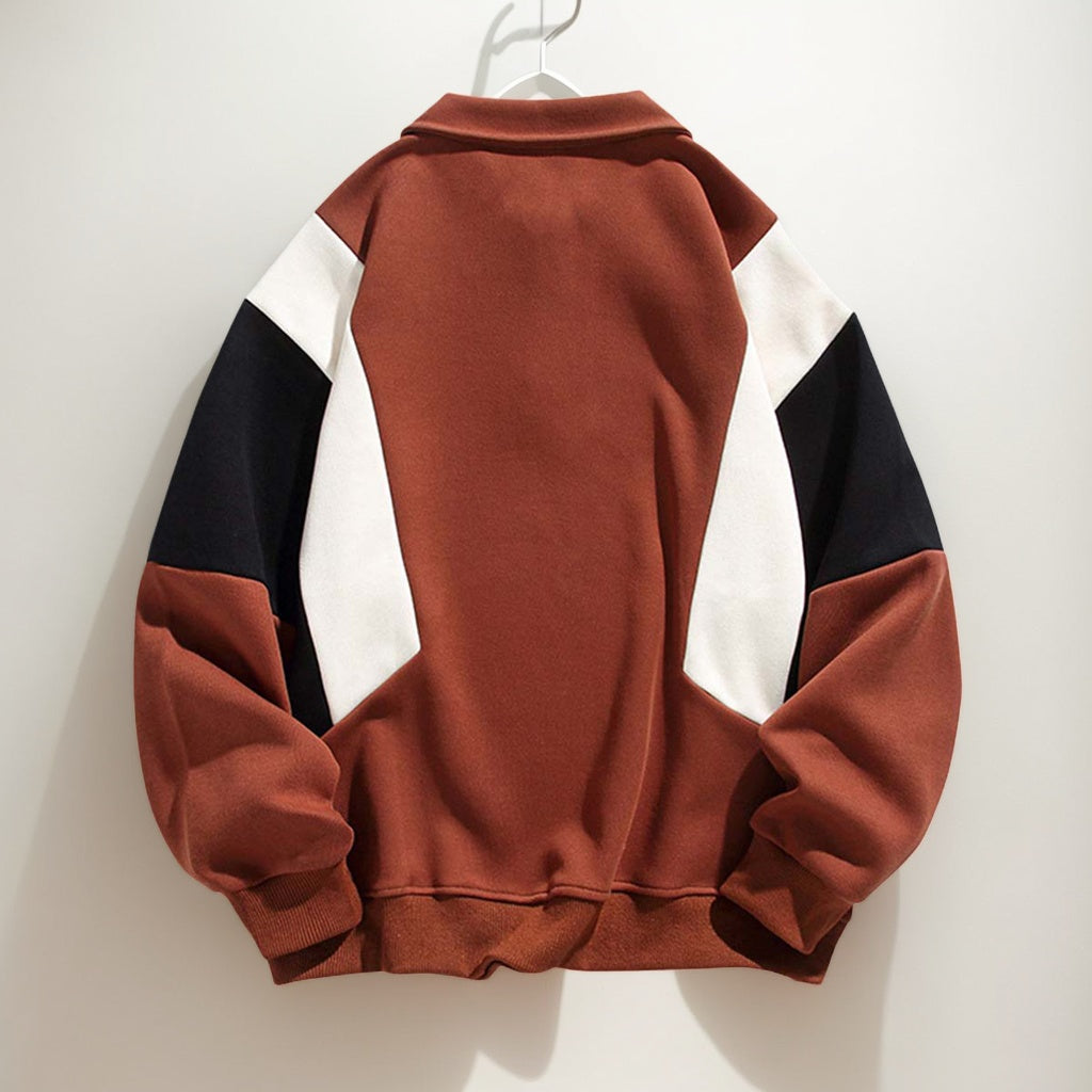 Color-Block Polo Sweatshirt