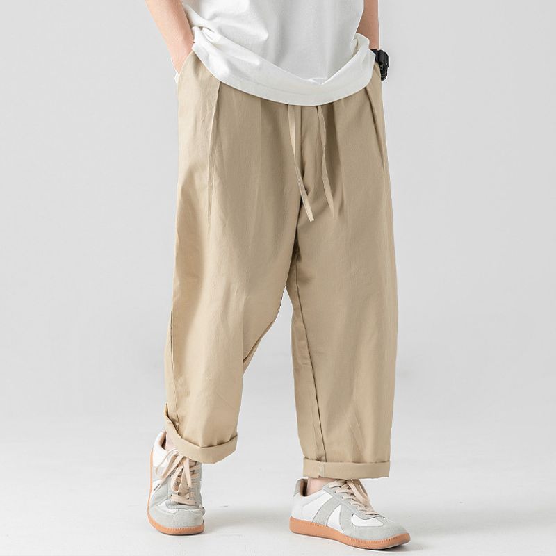 Outdoor Pleated Design Straight Leg Cargo Pants