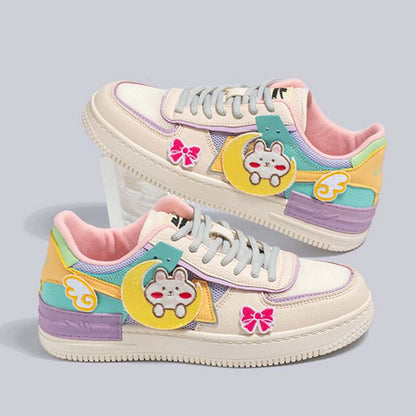 Pastel Cartoon Sneakers,Skate Shoes