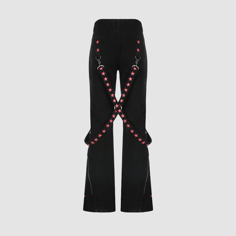 Rainguicy Star Print Jeans,Pant