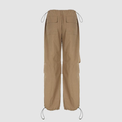 Pleated Loose-fit Parachute Pants