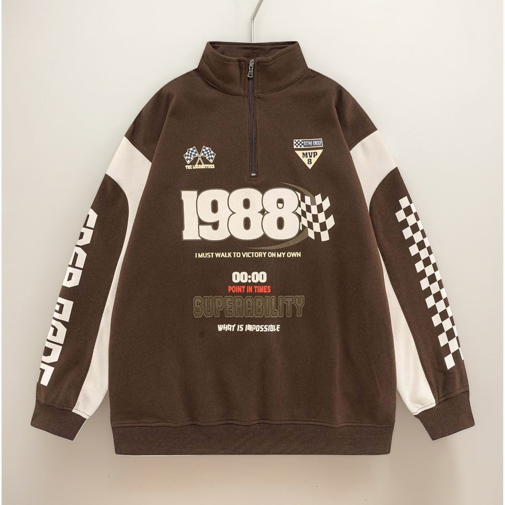 Racing Graphic Half-Zip Pullover