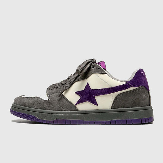 Purple Star Vintage Sneakers,Skate Shoes