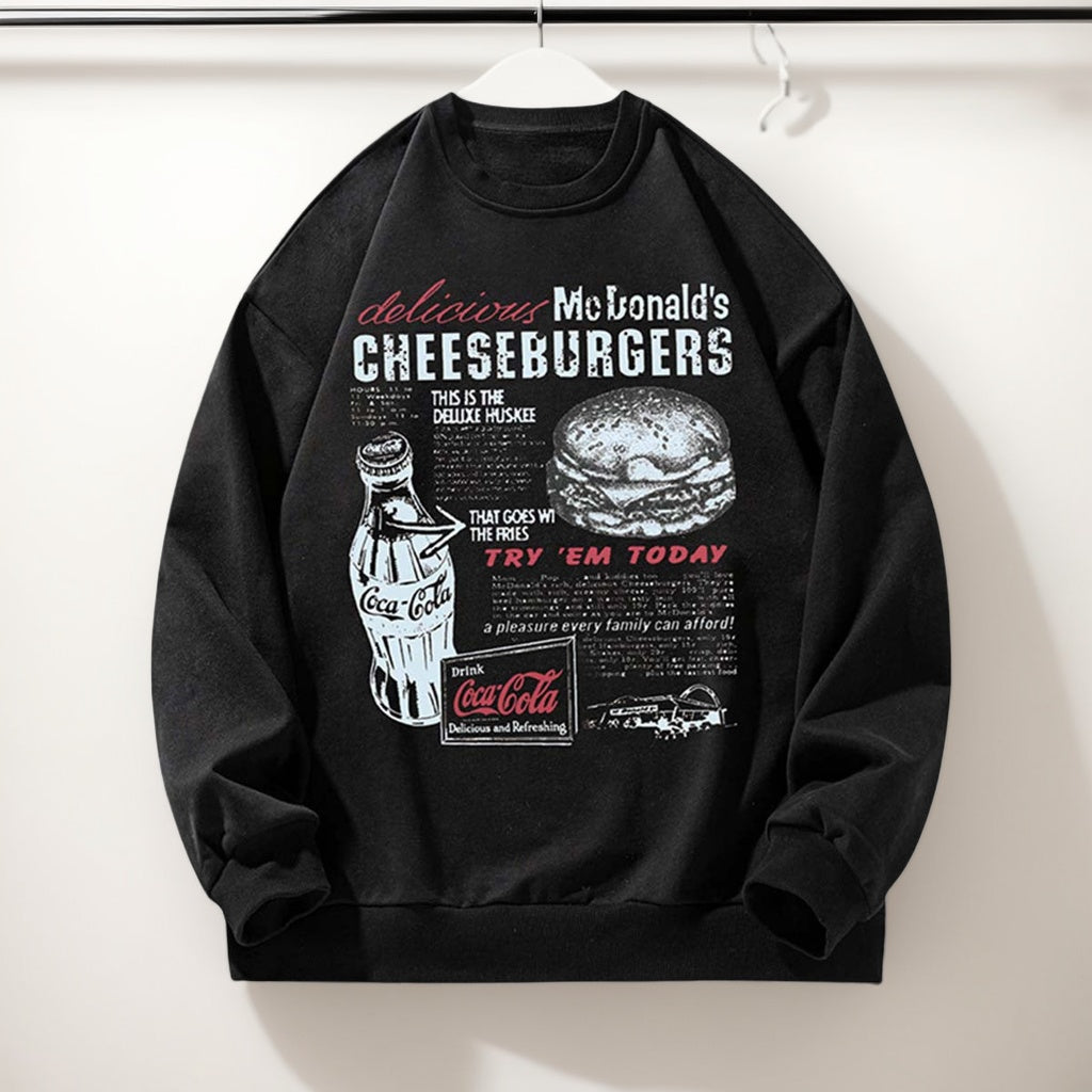 Vintage Fast Food Graphic Sweatshirt