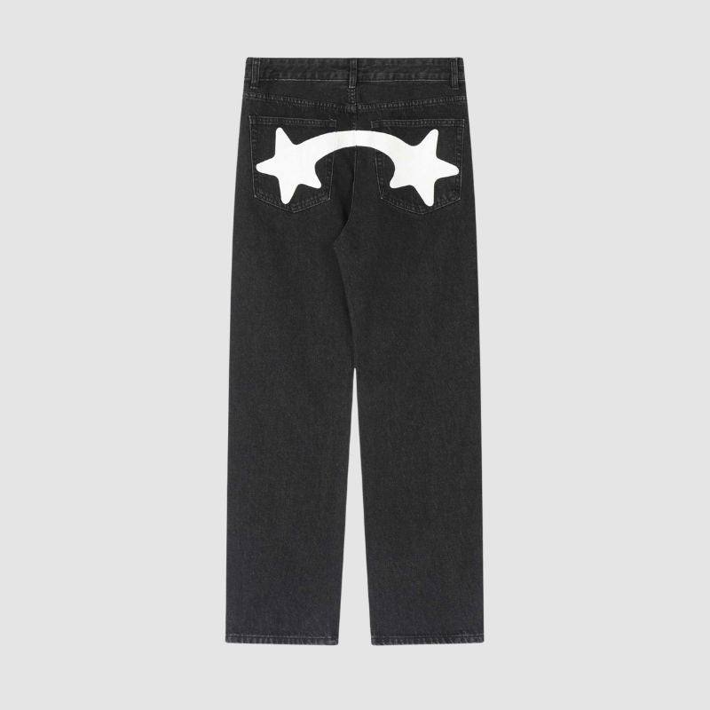 Star Pattern Printed Jeans,Pant