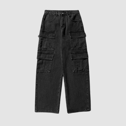 Multi-Pocket Cargo Jeans,Pant