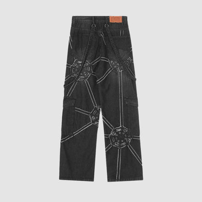 Heavy Weight Spiderweb Jeans,Pant