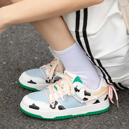 Retro Pastel Chunky Sneakers,Skate Shoes