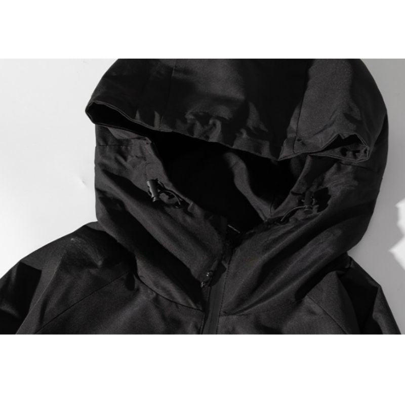 Color-Block Three-Proof Design Hooded Jacket