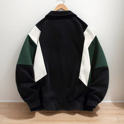 Color-Block Polo Sweatshirt