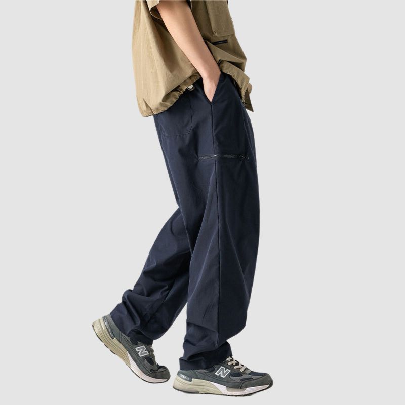 Vintage Zipper Pocket Design Cargo Pants