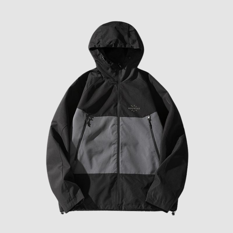 Color-Block Three-Proof Design Hooded Jacket