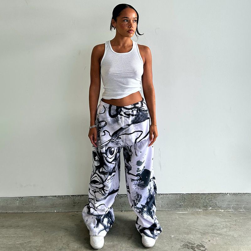 Graffiti 3D Digital Printed Casual Pants