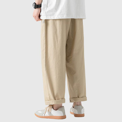 Outdoor Pleated Design Straight Leg Cargo Pants