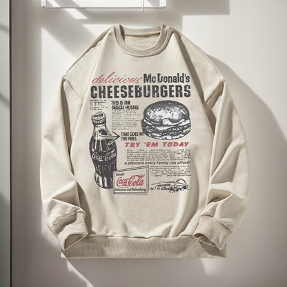 Vintage Fast Food Graphic Sweatshirt