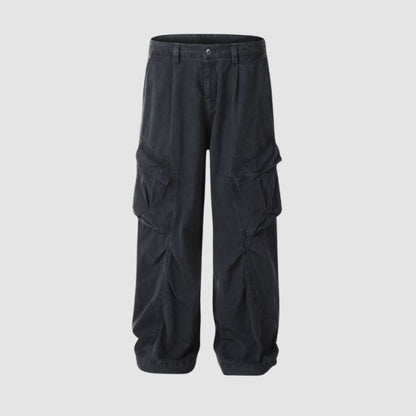 Vintage Solid Cargo Pants