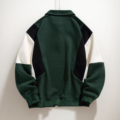 Color-Block Polo Sweatshirt