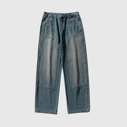 Vintage Washed Casual Denim Jeans,Pant