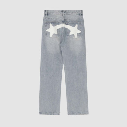 Star Pattern Printed Jeans,Pant