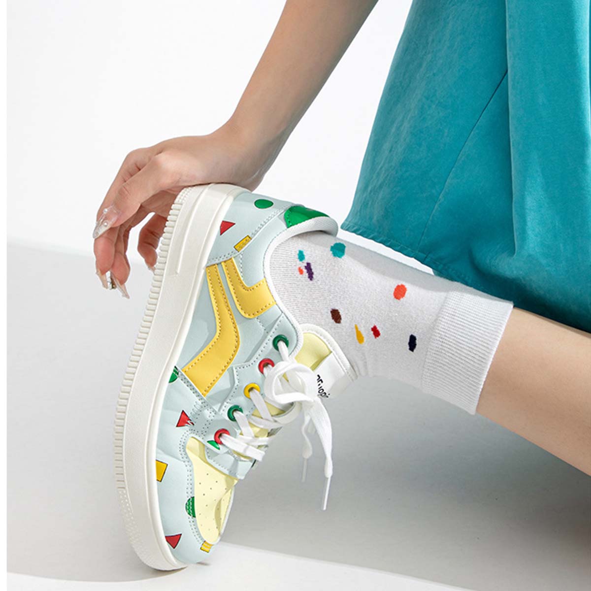 Colorful Casual Sneakers,Skate Shoes