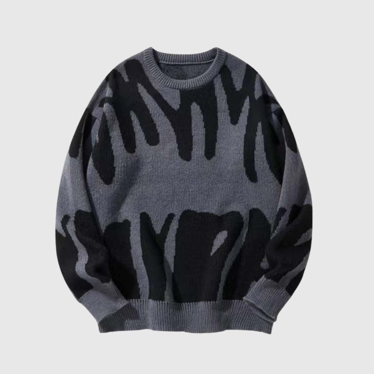 Irregular Color Contrast Design Pullover,Sweater