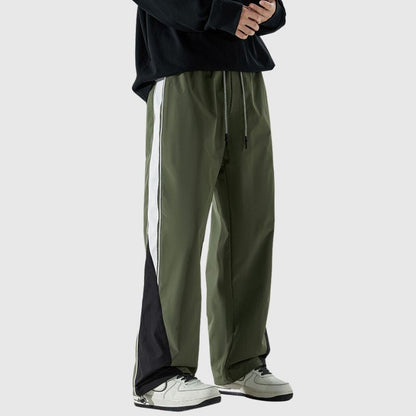 Wide Leg Color Contrast Parachute Pants