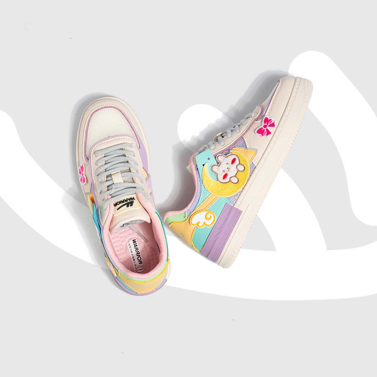 Pastel Cartoon Sneakers,Skate Shoes