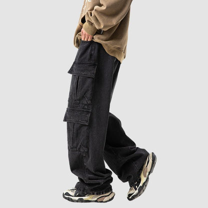 Multi-Pocket Cargo Jeans,Pant